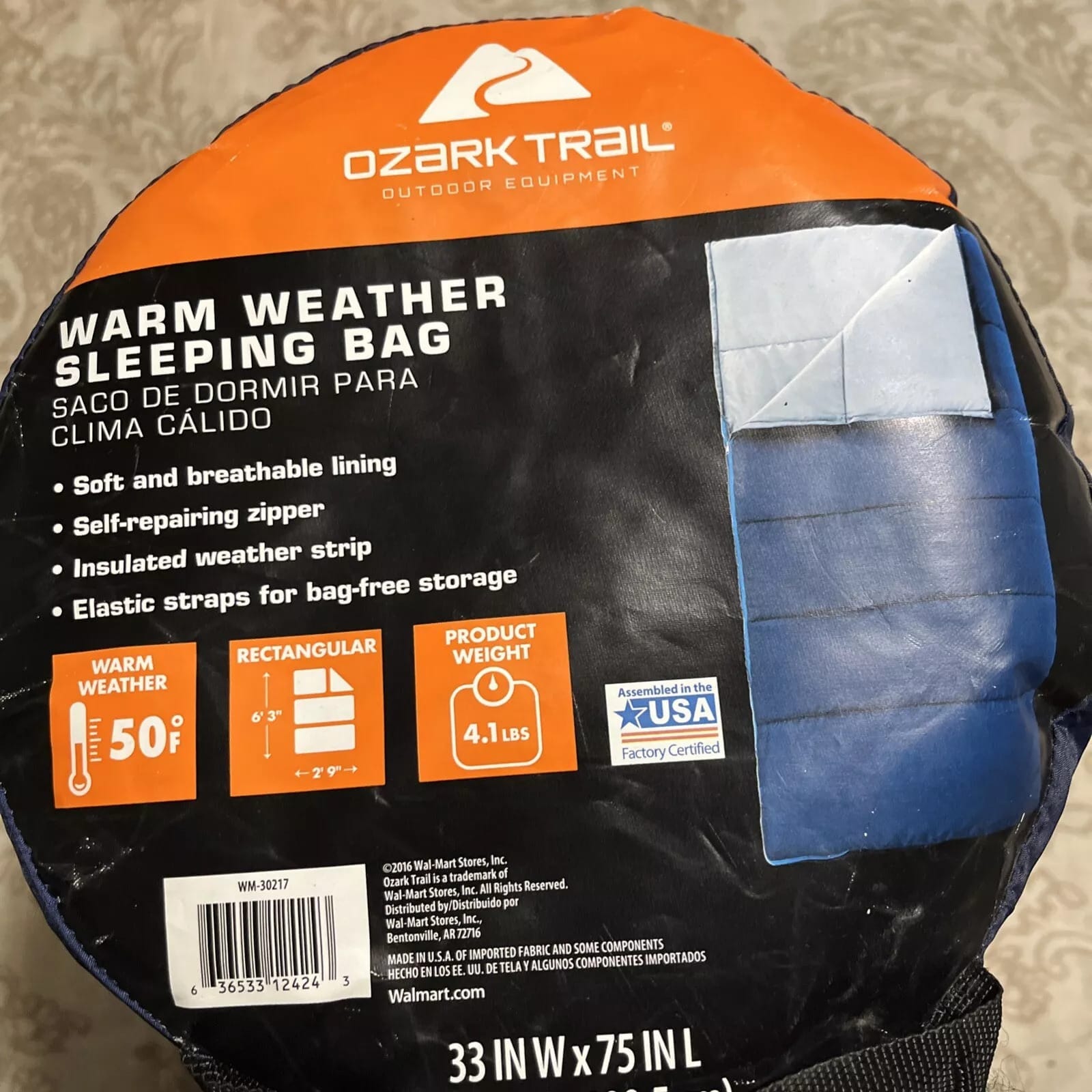 ozark trails warm weather outdoor equipment sleeping bag