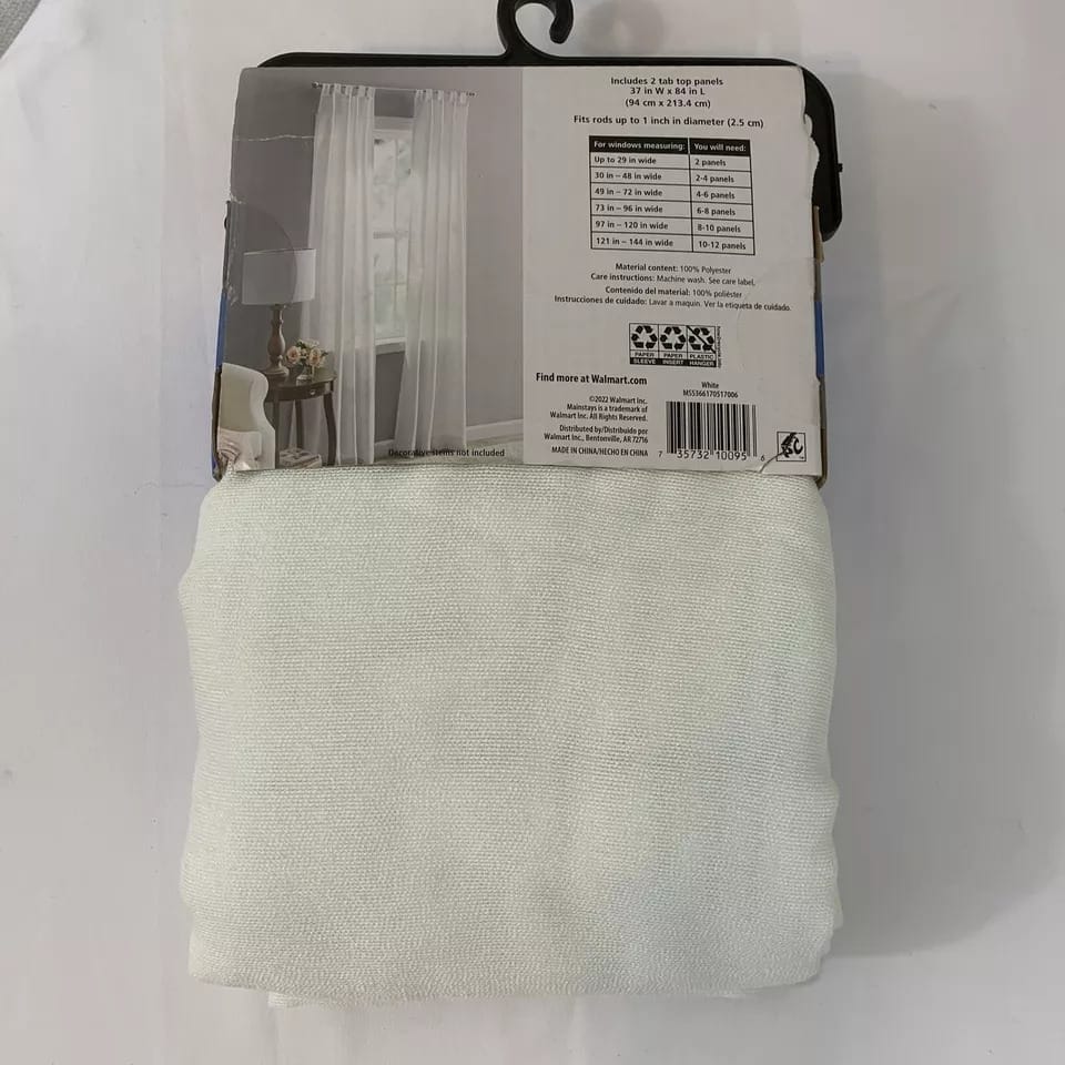 mainstays 2 panels 84 inch tab top