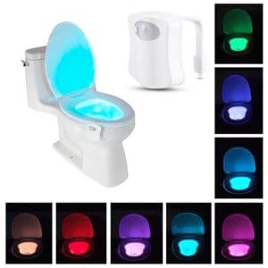 led toilet seat 8 colors motion sensor cover light bowl light lamp