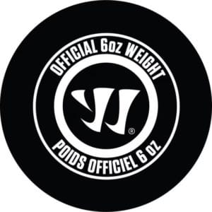 Warrior Official Rubber Hockey Puck – Black 6oz Regulation Size