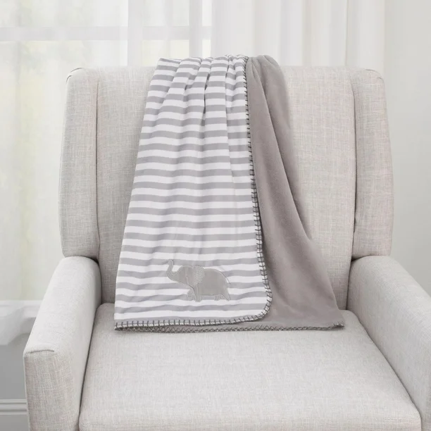 child of mine by carter's appliqued elephant blanket