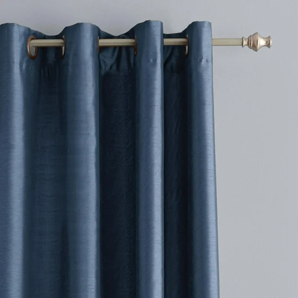 hometrends faux silk grommet room darkening window panel, 1 panel, 84" h