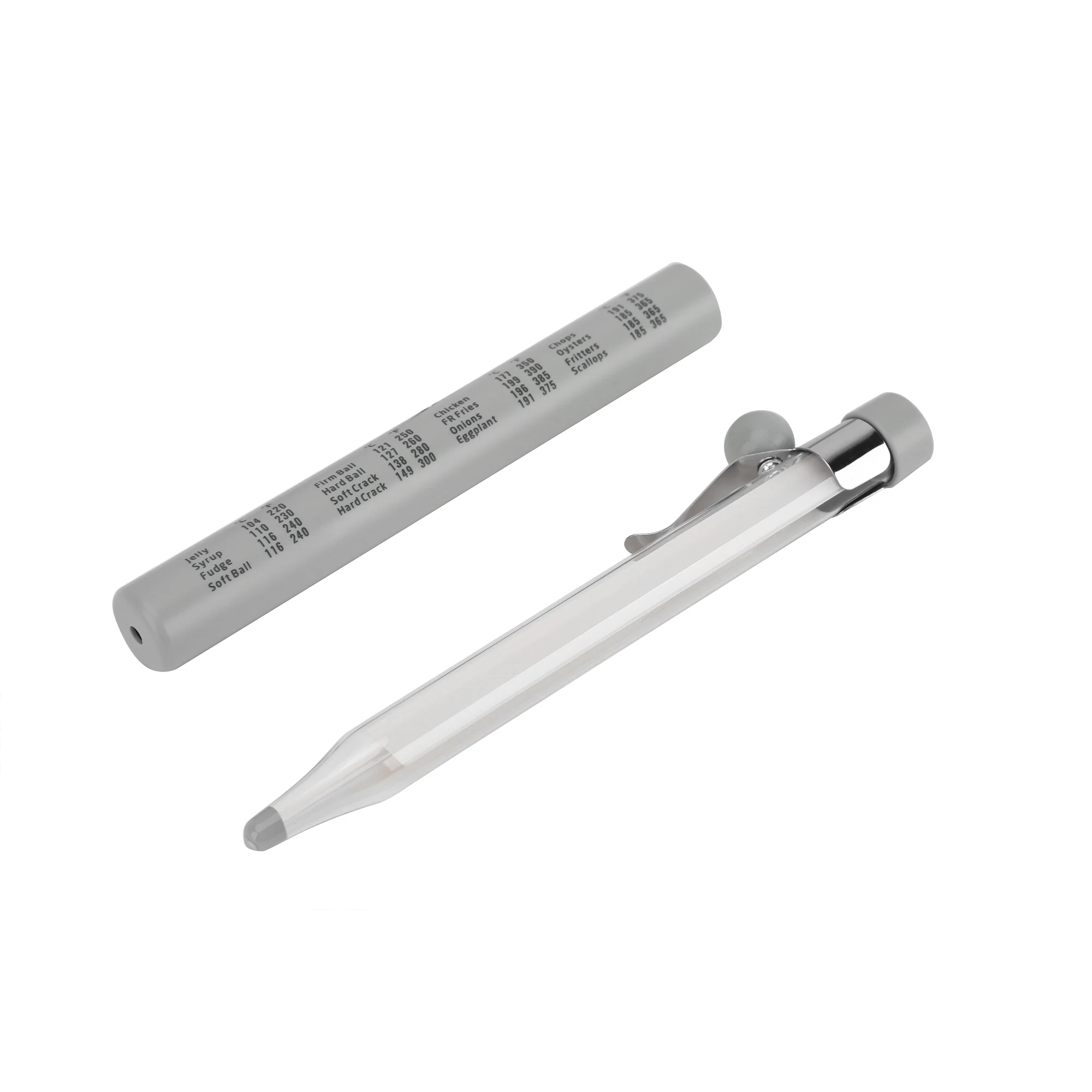 mainstays abs food cooking dial candy thermometer, clip attachment with red and black display