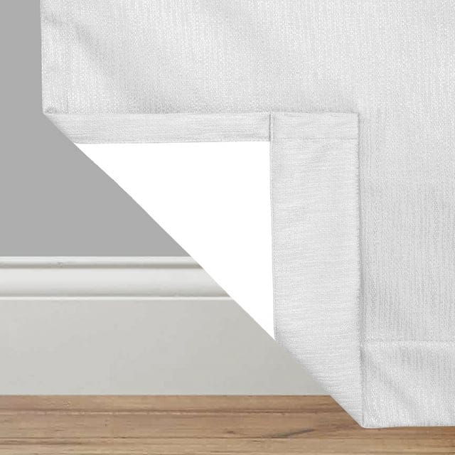 eclipse draft stopper room darkening fleece lined rod pocket, single curtain panel, white, 42" w x 63" l