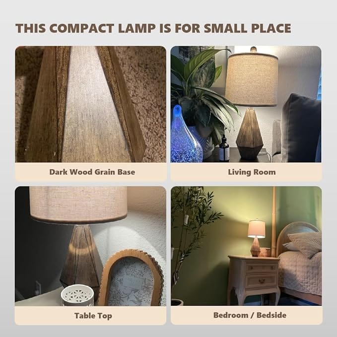 hometrends 16" retro farmhouse table lamp set of 2