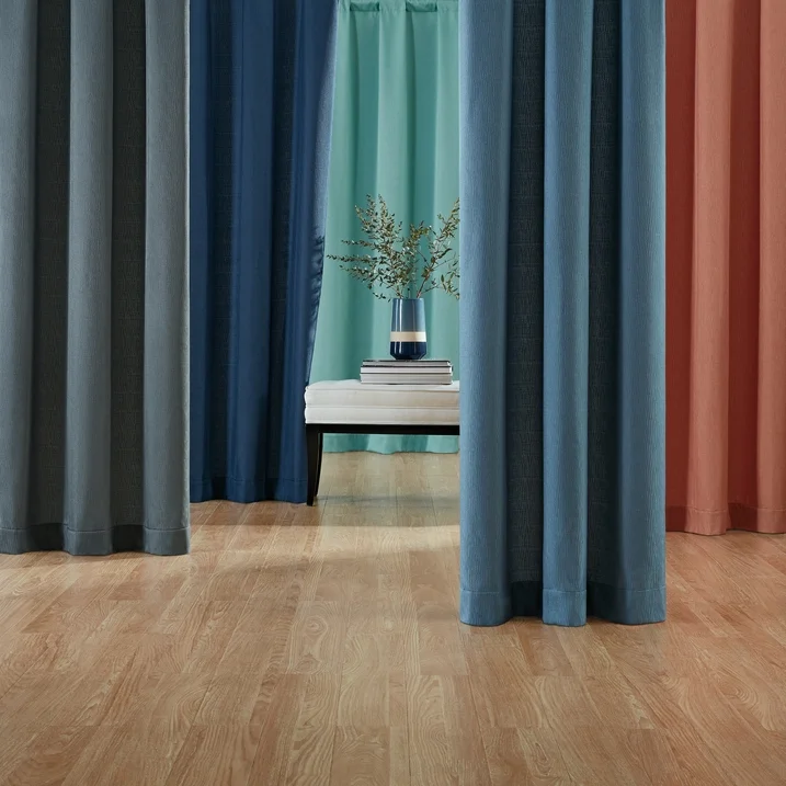 (2 pack) eclipse draft stopper room darkening fleece lined rod pocket, single curtain panel, silver, 42" w x 63" l