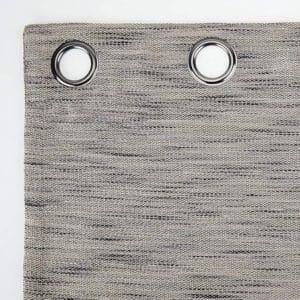 sun zero rhett woven strié theater grade extreme total blackout grommet curtain panel, 52" x 84", charcoal/gray