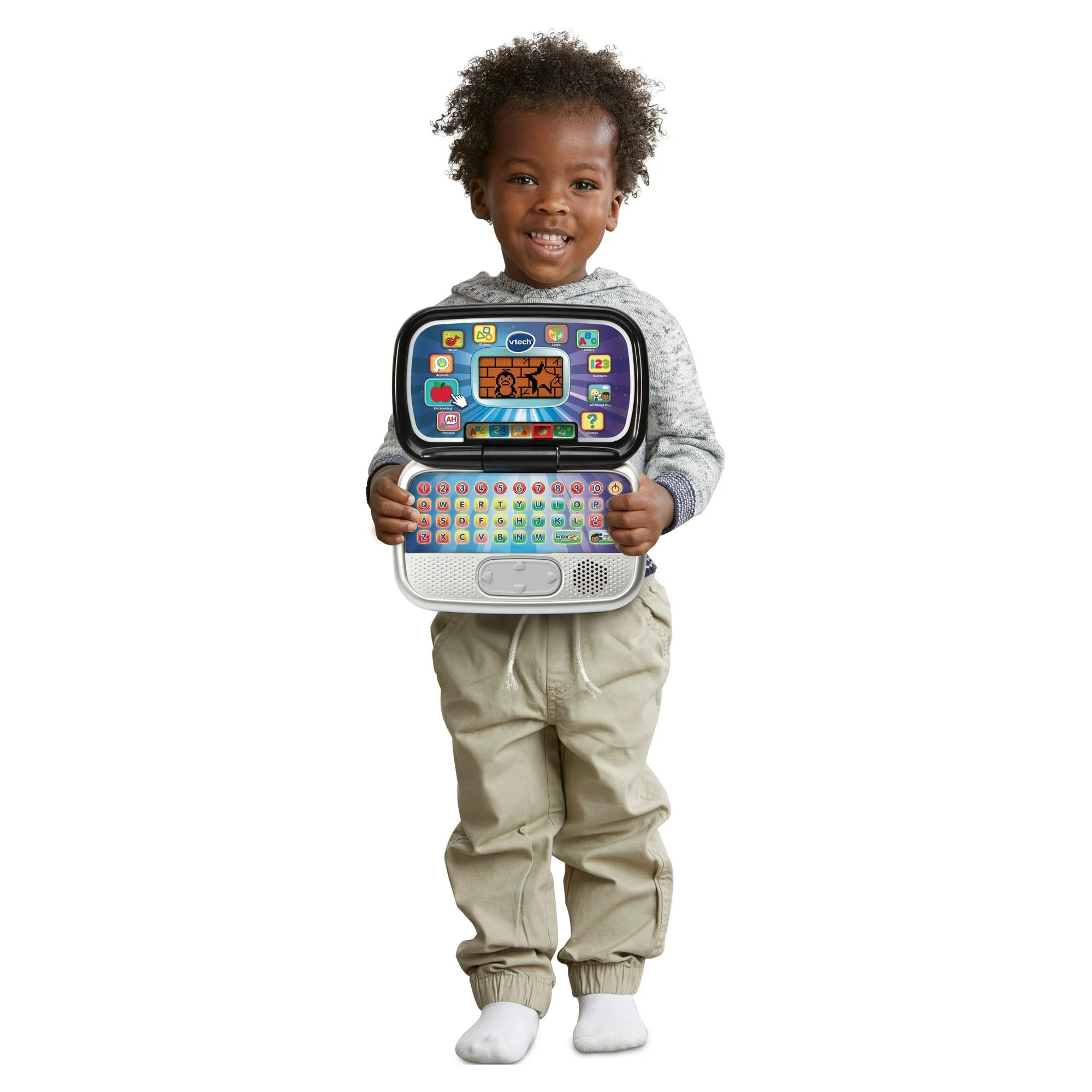 vtech play smart preschool laptop for toddlers with spanish activities