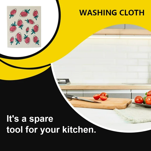 dishcloth microfiber absorbent fast dry clean tools household supply cleaning cloth kitchen supplies dish towels strawberry