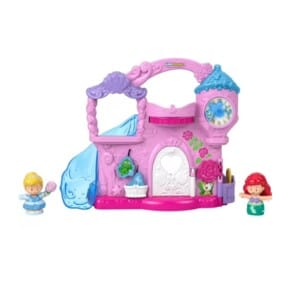 disney princess play & go castle little people portable playset & 2 figures for toddlers