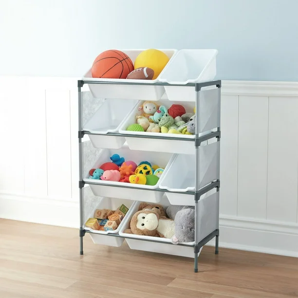 mainstays kids 8 bin toy organizer