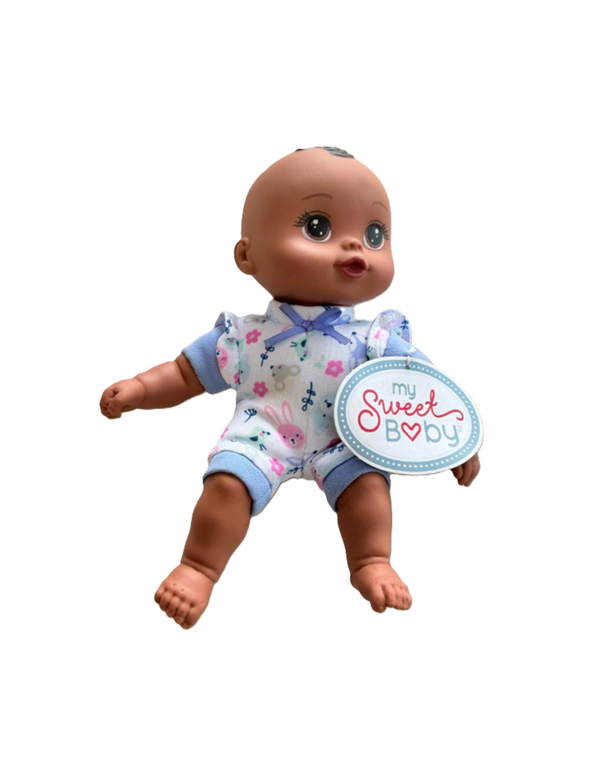 my sweet love mini soft body cuddle doll, deep tan