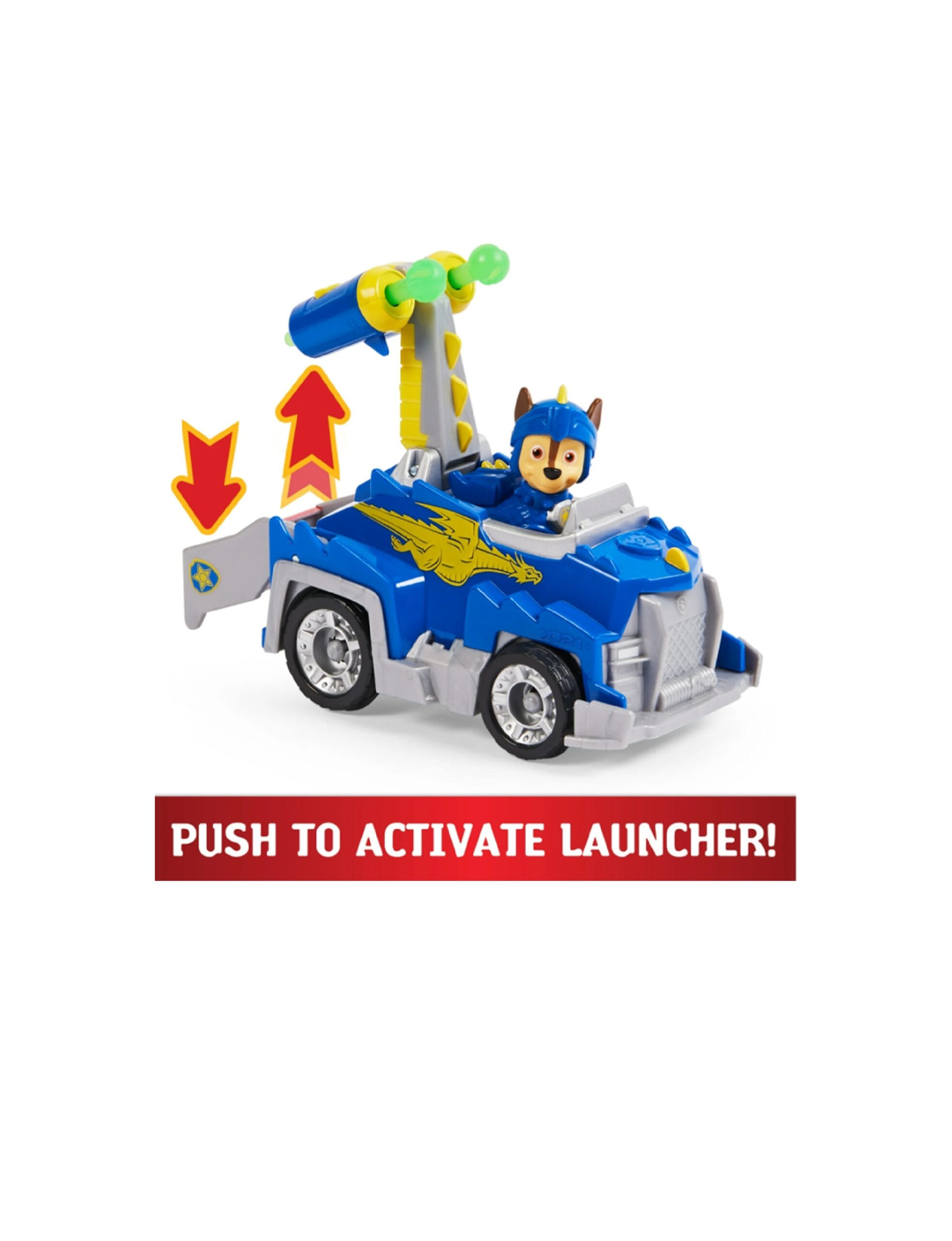 paw patrol: rescue knights transforming car with chase action figure