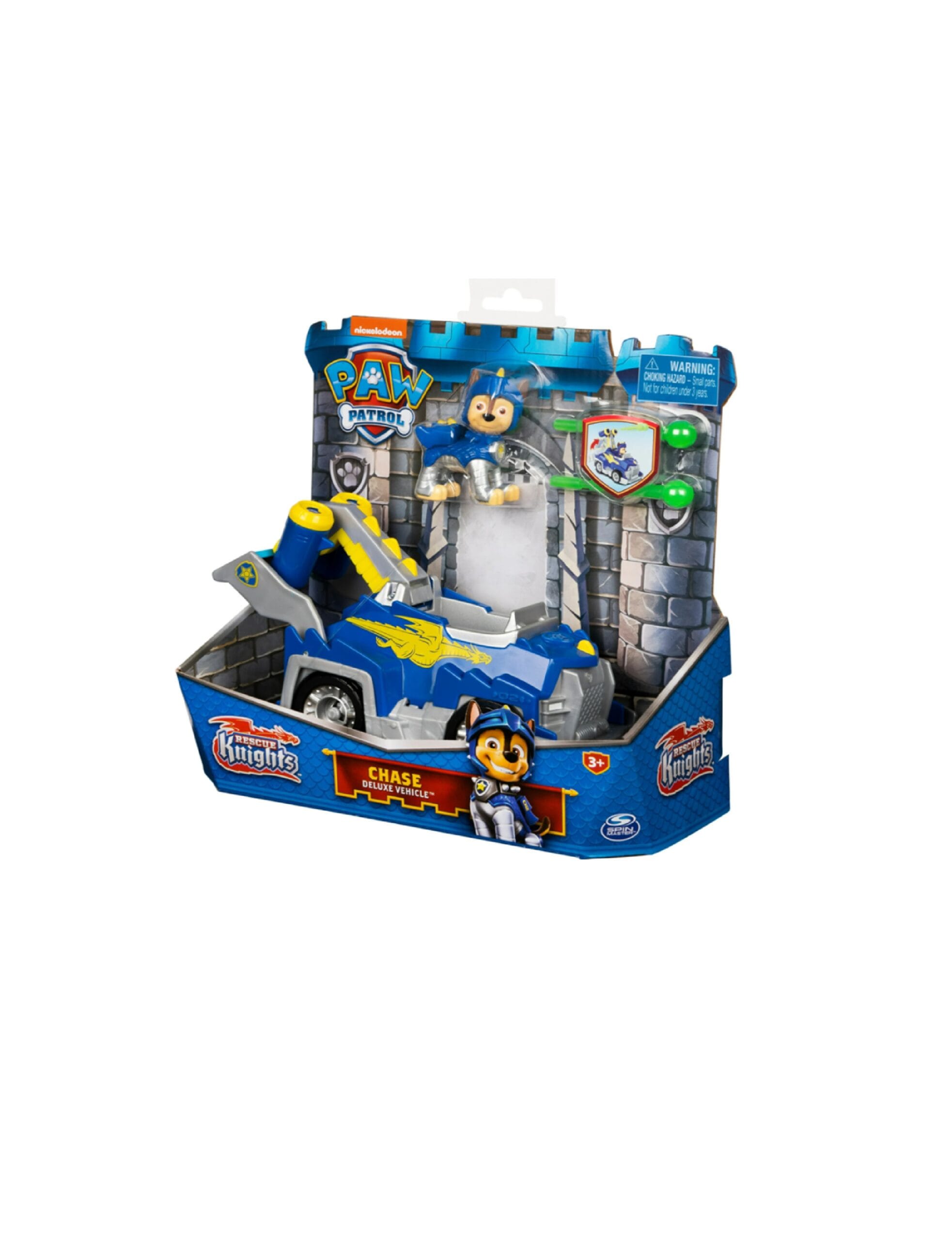 paw patrol: rescue knights transforming car with chase action figure