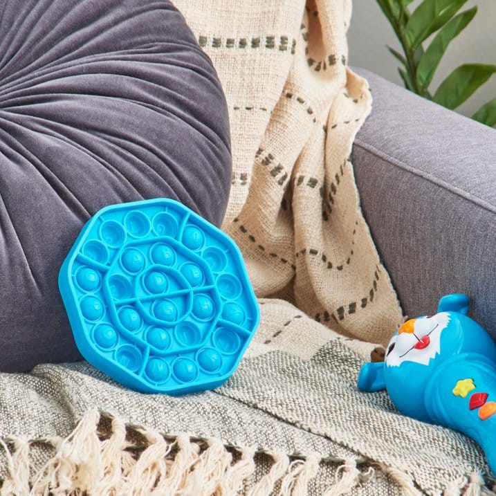 spark create imagine pop n learn sensory pad, blue. for ages 2+