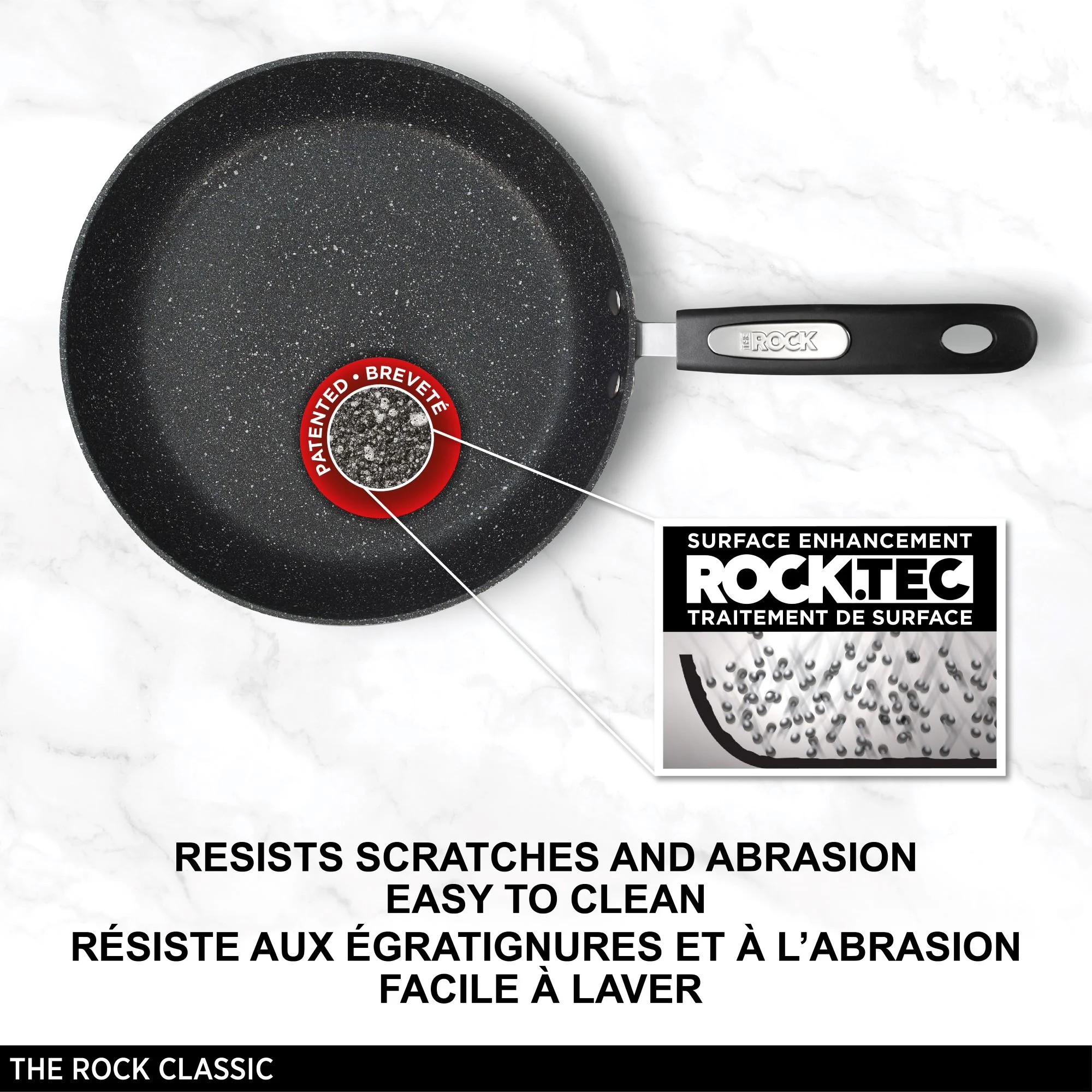 the rock by starfrit 10" stir fry pan, black enhanced nonstick surface