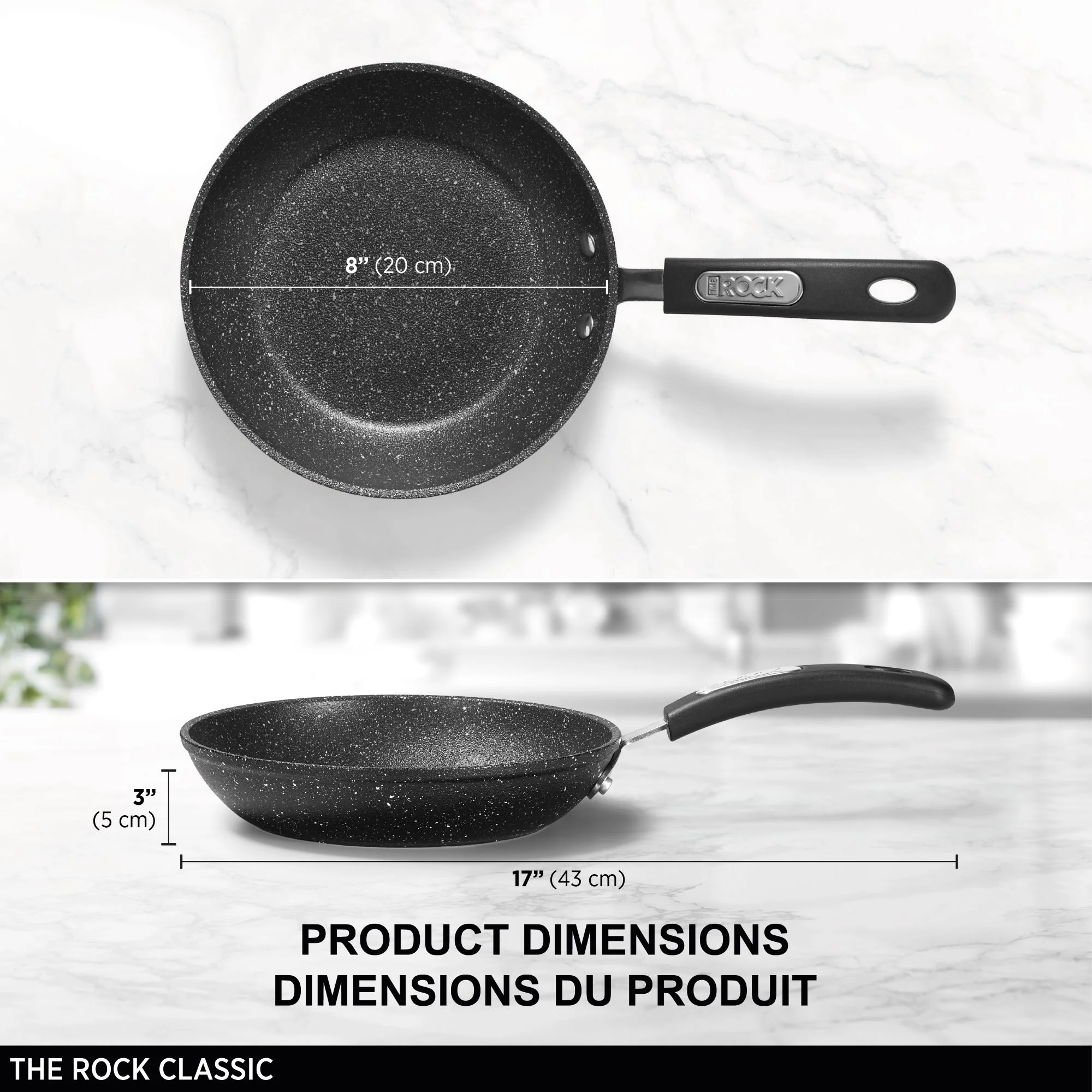 the rock by starfrit 10" stir fry pan, black enhanced nonstick surface