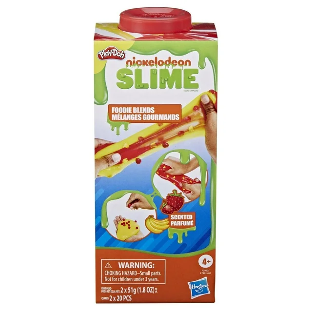 play doh nickelodeon slime brand compound foodie blends strawberry banana