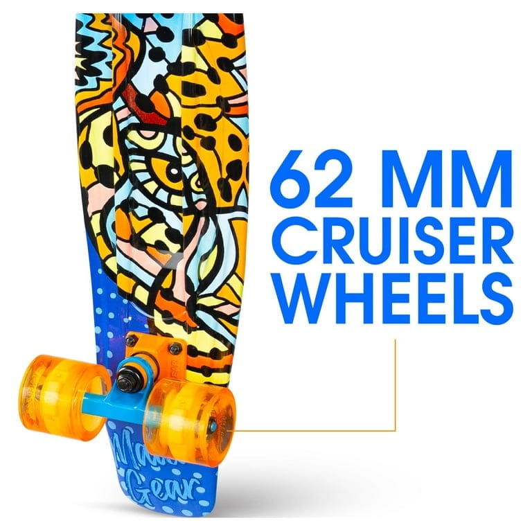 Madd Gear 22" Retro Beginner Skateboard Mini Cruiser- 62 mm Wheels Beginner Penny Style Board - Image 5