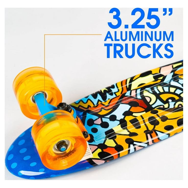 Madd Gear 22" Retro Beginner Skateboard Mini Cruiser- 62 mm Wheels Beginner Penny Style Board - Image 3