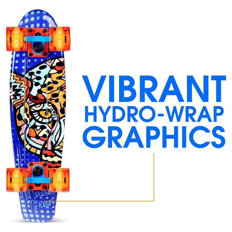 Madd Gear 22" Retro Beginner Skateboard Mini Cruiser- 62 mm Wheels Beginner Penny Style Board - Image 4