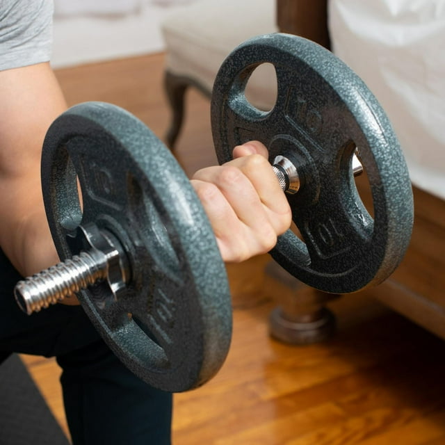 gozone standard 14" dumbbell handles – threaded ends – silver gozone standard 14" dumbbell handles – threaded ends – silver