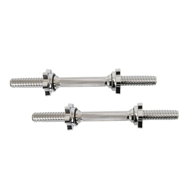 gozone standard 14" dumbbell handles – threaded ends – silver gozone standard 14" dumbbell handles – threaded ends – silver