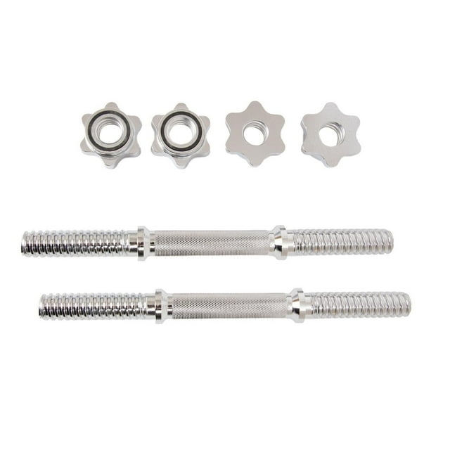 gozone standard 14" dumbbell handles – threaded ends – silver gozone standard 14" dumbbell handles – threaded ends – silver