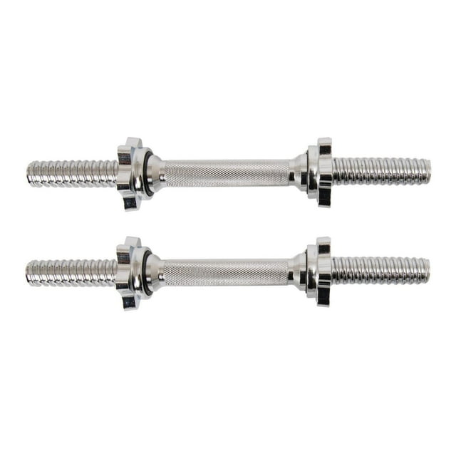 gozone standard 14" dumbbell handles – threaded ends – silver gozone standard 14" dumbbell handles – threaded ends – silver