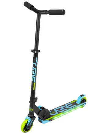 madd gear carve flight light up scooter blue lime
