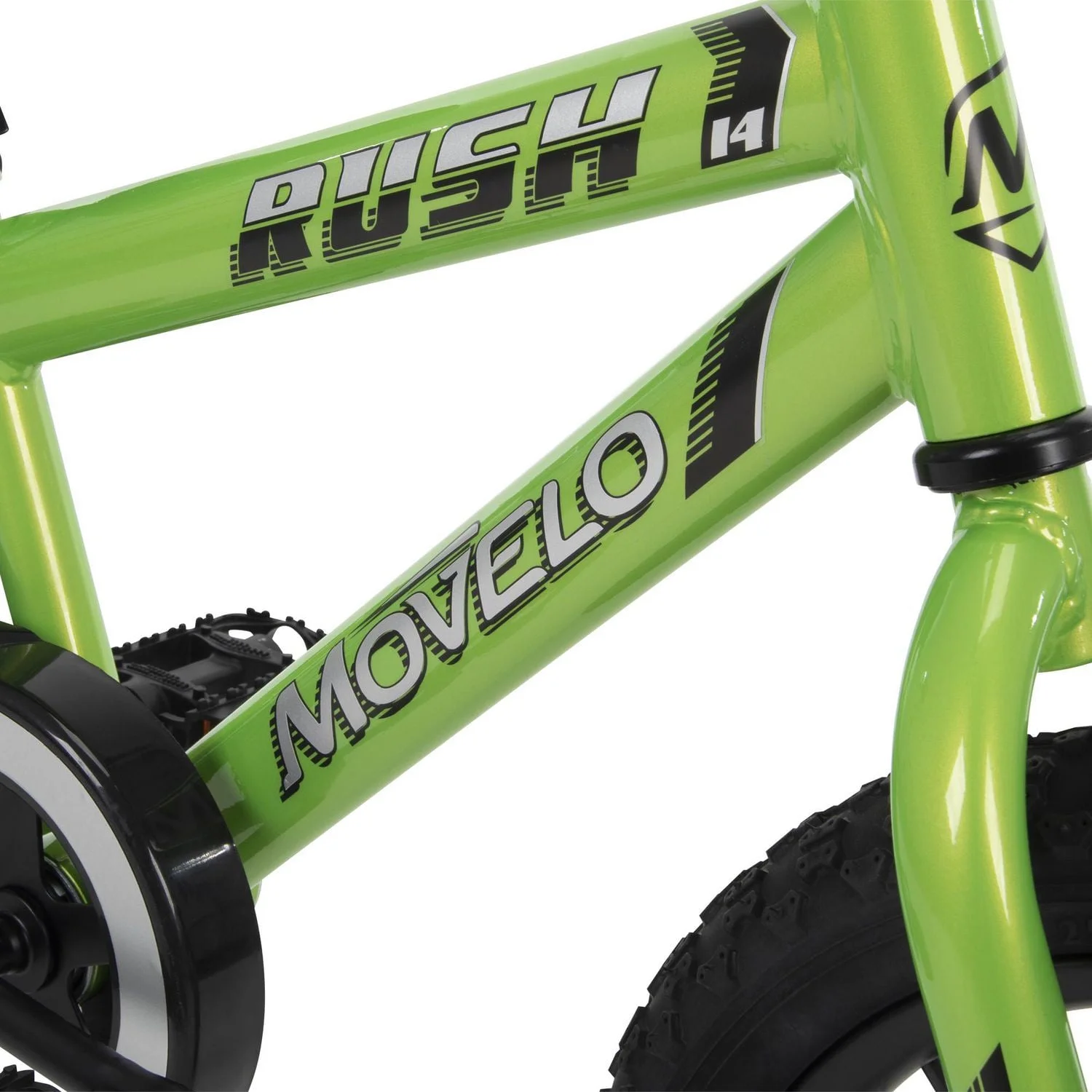movelo rush 14” boys bike, lime green movelo rush 14” boys bike, lime green