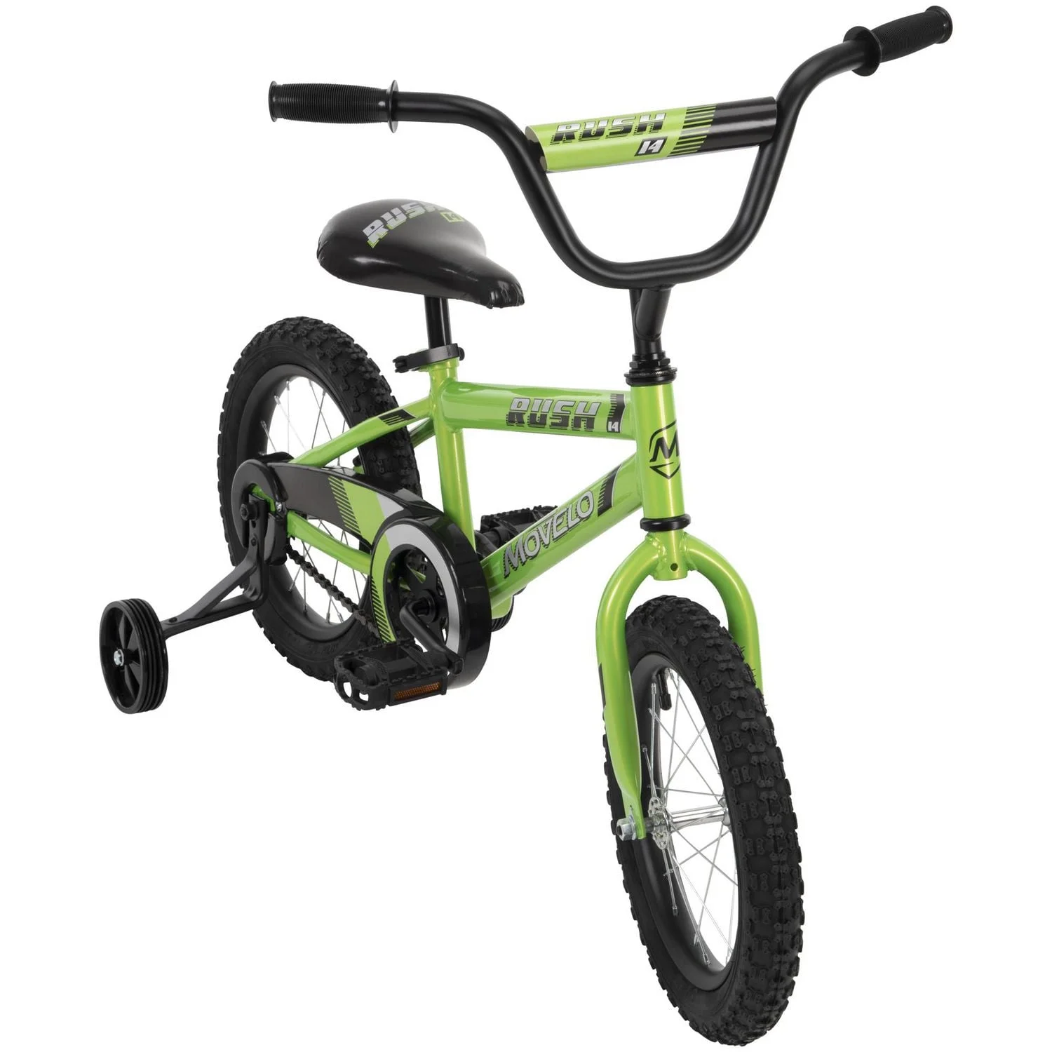 movelo rush 14” boys bike, lime green movelo rush 14” boys bike, lime green